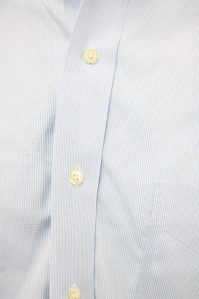 Brooks Brothers Mens Cotton Collared Long Sleeve Button-Down Shirt Blue Size 33