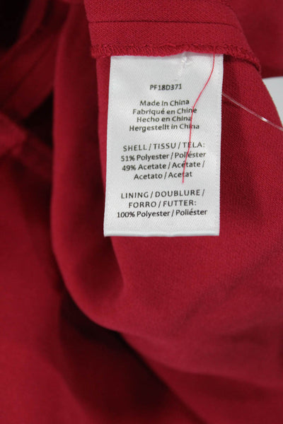 Rachel Zoe Women's V-Neck Sleeveless Ruffle Tiered Mini Dress Red Size 2