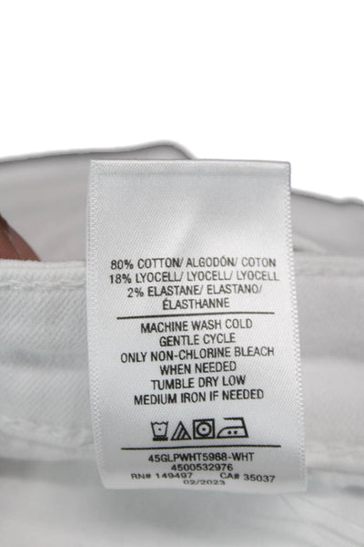 Joes Women's Five Pocket Button High Waist Skinny Jean Pants White Size 27