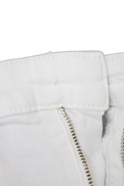 Joes Women's Five Pocket Button High Waist Skinny Jean Pants White Size 27