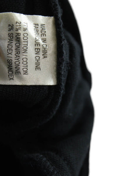 Theory Girls Velvet Cotton Blend Elastic Waist Snap Close Pants Black Size 6-12M