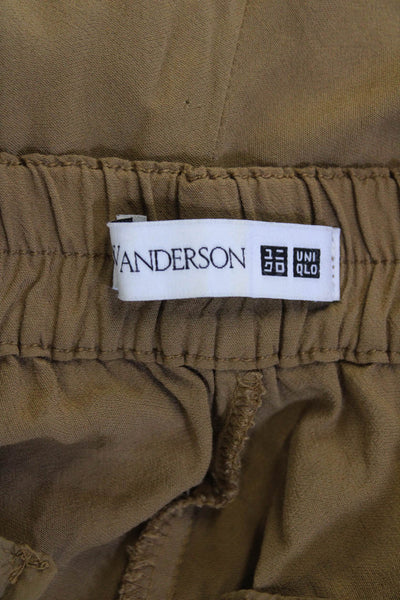 J Wanderson Women's Elastic Waist Pull-On Pockets Wide Leg Pants Brown Size 1