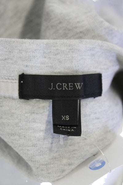 J Crew Womens Cotton Sequined Pullover Crew Neck Sweatshirt Gray Size XS