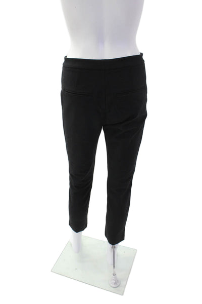 Vince Womens Cotton Tailored Slim Fit Straight Leg Zip Fly Pants Black Size 0