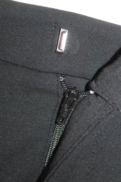Vince Womens Cotton Tailored Slim Fit Straight Leg Zip Fly Pants Black Size 0