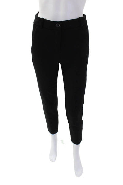 J Crew Womens High-Rise Cameron Tailored Straight Leg Pants Black Size 00