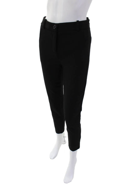 J Crew Womens High-Rise Cameron Tailored Straight Leg Pants Black Size 00