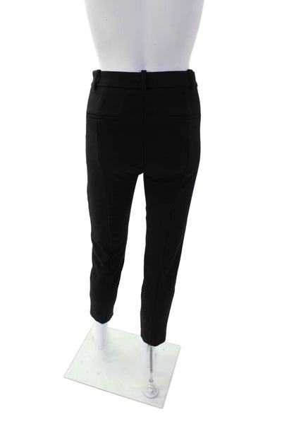 J Crew Womens High-Rise Cameron Tailored Straight Leg Pants Black Size 00