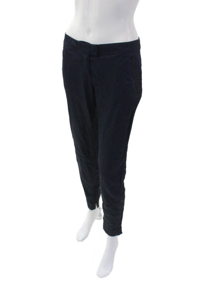 CNC Womens Hook & Eye Tapered Leg Slip-On Dress Pants Navy Blue Size EUR 26