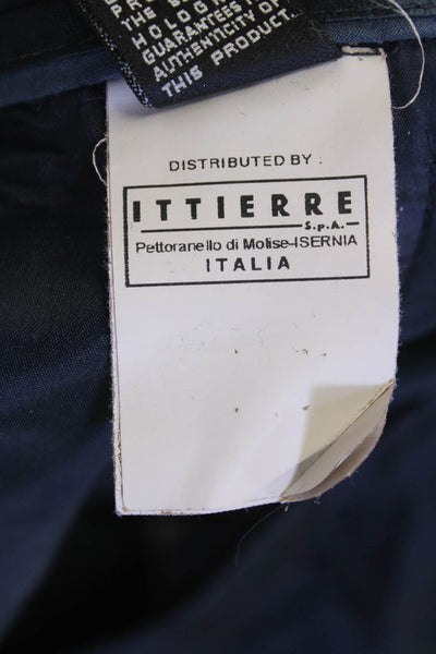 CNC Womens Hook & Eye Tapered Leg Slip-On Dress Pants Navy Blue Size EUR 26