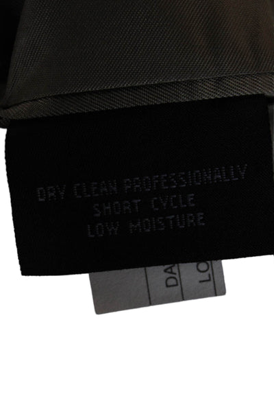 Halston Mens Wool Double Breasted Plaid Blazer Jacket Gray Size 42"