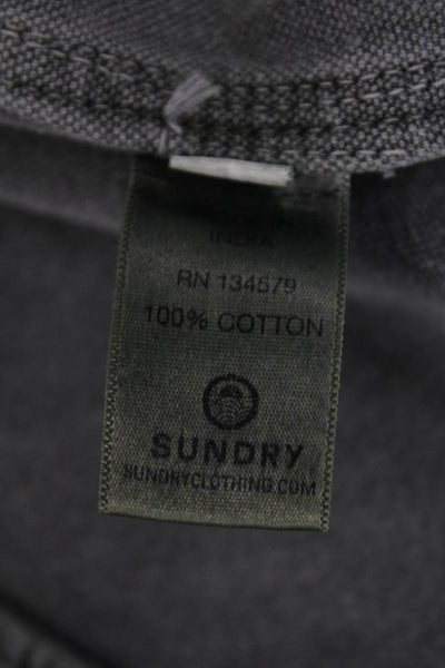 Sundry Womens Cototn Collared Multi-Pocket Button Up Cargo Jacket Green Size 1