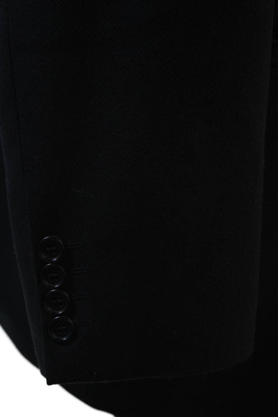 Hugo Boss Mens Double Breasted Button Up Long Sleeve Blazer Black Size XL
