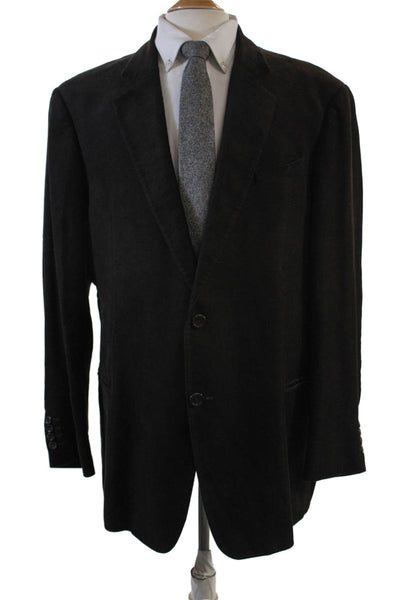 Armani Collezioni Mens Double Breasted Button Up Blazer Brown Size 48