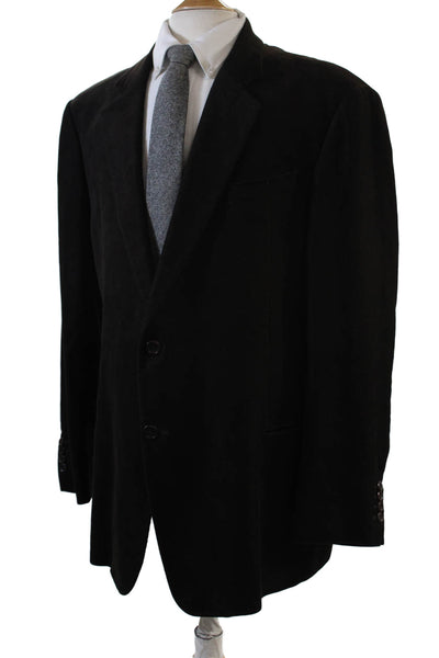 Armani Collezioni Mens Double Breasted Button Up Blazer Brown Size 48