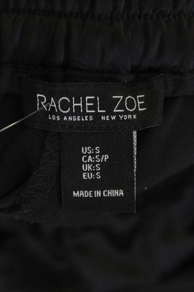 Rachel Zoe Womens Pocketed Satin Drawstring Waist Casual Pants Black Size S