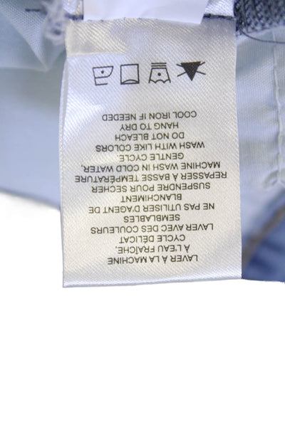 Renuar Women's High Waist Embellish Medium Wash Straight Leg Denim Pants Size 12