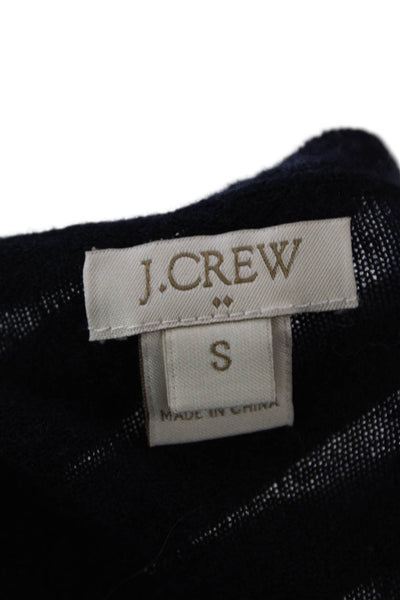J Crew Women's V-Neck Long Sleeves Slit Hem Pullover Sweater Blue Size S