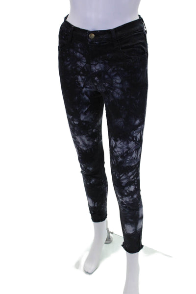 J Brand Womens Tie-Dye Mid-Rise Zippered Skinny Denim Jeans Blue Size 27