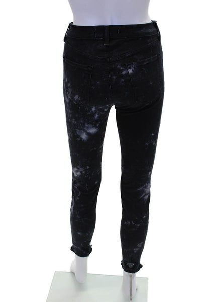 J Brand Womens Tie-Dye Mid-Rise Zippered Skinny Denim Jeans Blue Size 27