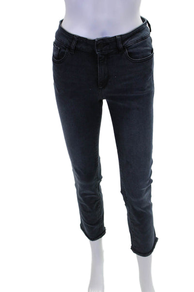 DL1961 Womens Cotton Zippered Mid-Rise Straight Denim Jeans Blue Size 26