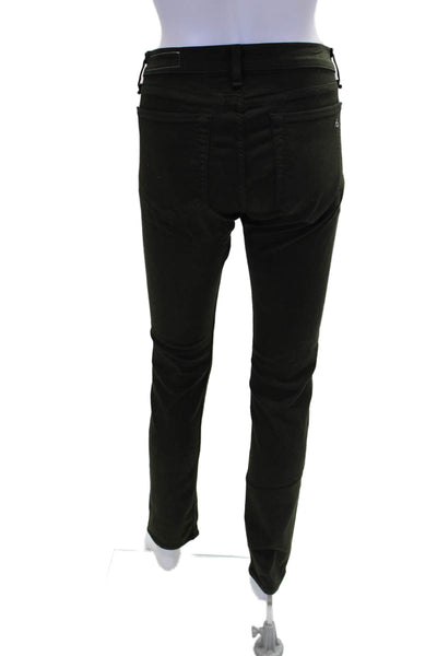 Rag & Bone Jean Womens Cotton Low-Rise Zippered Skinny Jeans Green Size 26