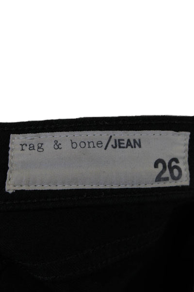 Rag & Bone Jean Womens Cotton Low-Rise Zippered Skinny Jeans Green Size 26