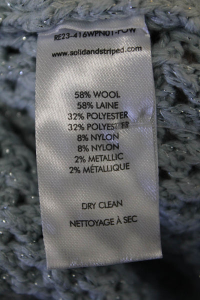 Solid & Striped Womens The Ronnie Crochet Mini Skirt Powder Blue Size Small