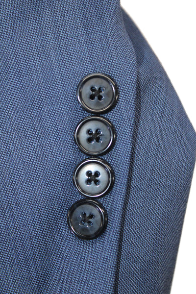 Hart Schaffner Marx Men's Long Sleeves Lined Two Button Jacket Blue Size 48