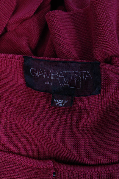Giambattista Valli Womens Silk Tiered Cardigan Sweater Pink Size Extra Small