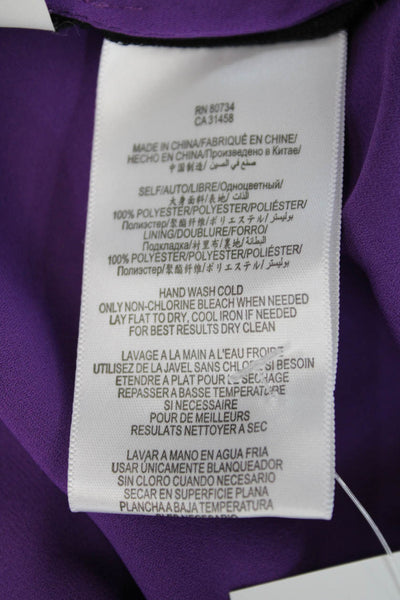BCBG Max Azria Womens One Shoulder Somara A Line Dress Purple Size 4