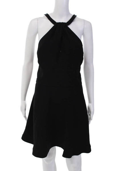 Likely Womens Halter Neck Sleeveless Knee Length A Line Dress Black Size 8