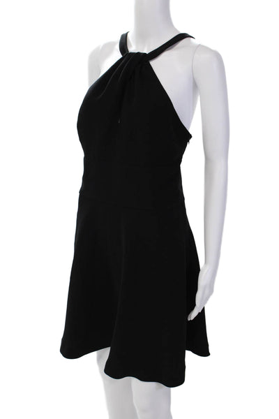 Likely Womens Halter Neck Sleeveless Knee Length A Line Dress Black Size 8