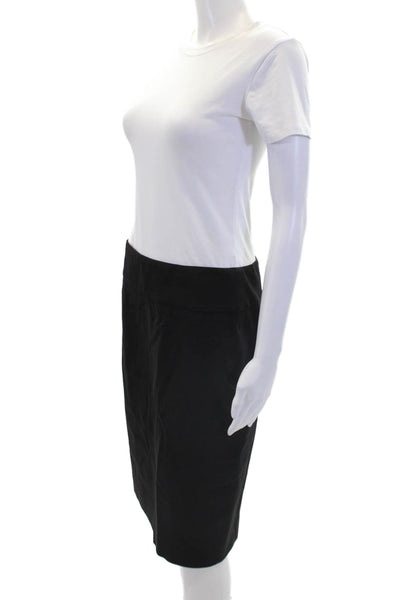 J Crew Women's Hook Closure Lined Slit Hem Mini Pencil Skirt Black Size 8