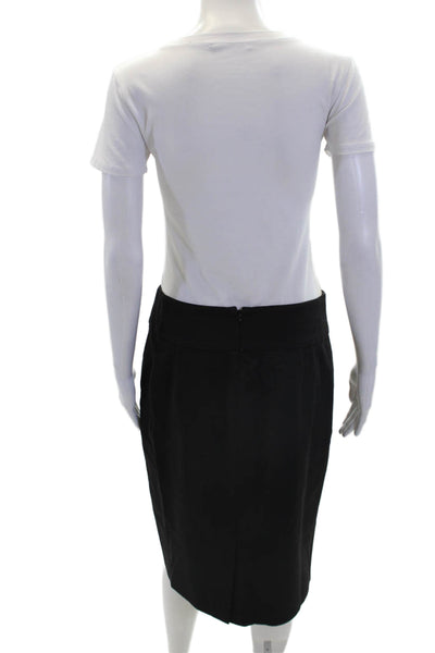 J Crew Women's Hook Closure Lined Slit Hem Mini Pencil Skirt Black Size 8