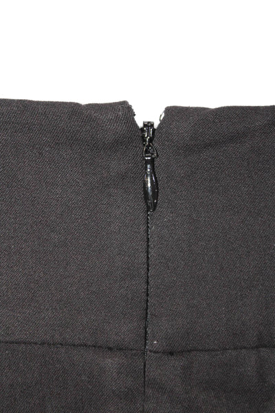 J Crew Women's Hook Closure Lined Slit Hem Mini Pencil Skirt Black Size 8