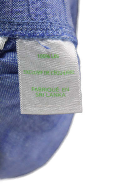 Lilly Pulitzer Women's Elastic Waist Scallop Hem Pockets Shorts Blue Size S