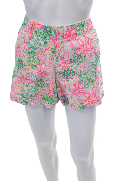 Lilly Pulitzer Women's Elastic Waist Pull-On Casual Shorts Floral Size S