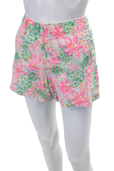 Lilly Pulitzer Women's Elastic Waist Pull-On Casual Shorts Floral Size S