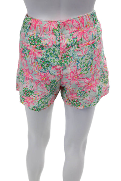 Lilly Pulitzer Women's Elastic Waist Pull-On Casual Shorts Floral Size S