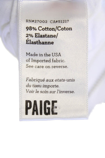 Paige Womens Cotton Skyline Ankle Peg Skinny Zip Fly Denim White Size 27