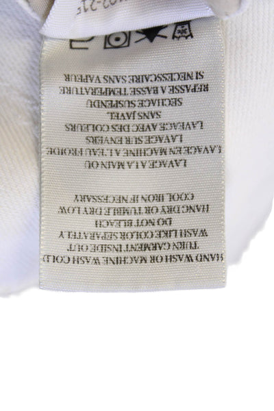 Vince Cotton Crop Skinny Ankle Slim Fit Button Fly Denim Jeans White Size 28