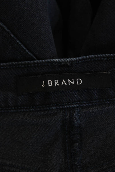 J Brand Womens Cotton Zippered Mid-Rise Dark Wash Slim Jeans Blue Size 28
