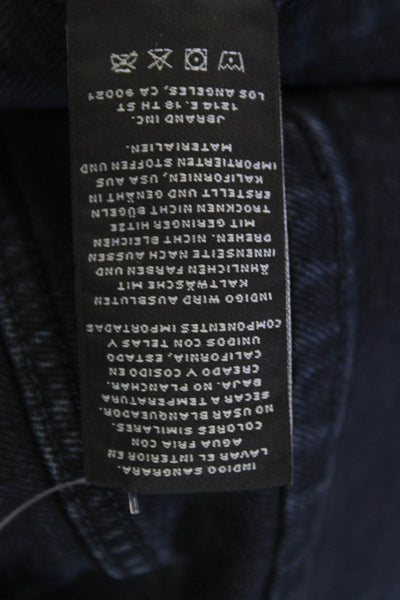 J Brand Womens Cotton Zippered Mid-Rise Dark Wash Slim Jeans Blue Size 28