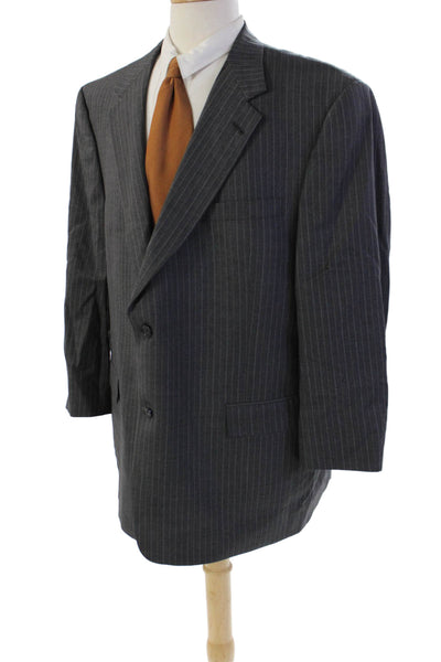Hart Schaffner Marx Men's Lined Long Sleeves Two Button Jacket Striped Size 42