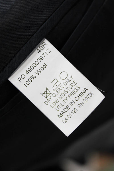 Calvin Klein Men's Long Sleeves Lined Two Button Basic Jacket Navy Blue Size 40