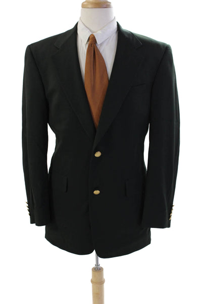 Hart Schaffner Marx Men's Lined Long Sleeves Two Button Jacket Green Size 40