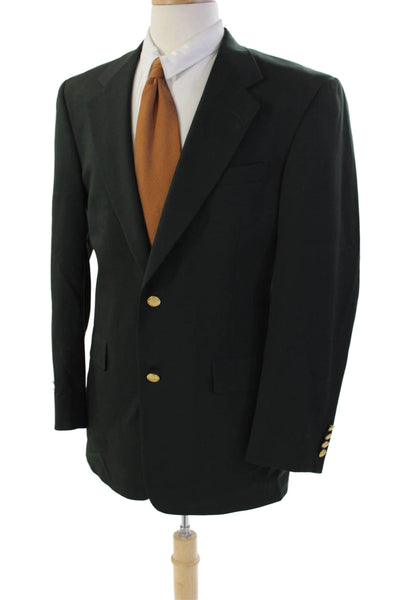 Hart Schaffner Marx Men's Lined Long Sleeves Two Button Jacket Green Size 40