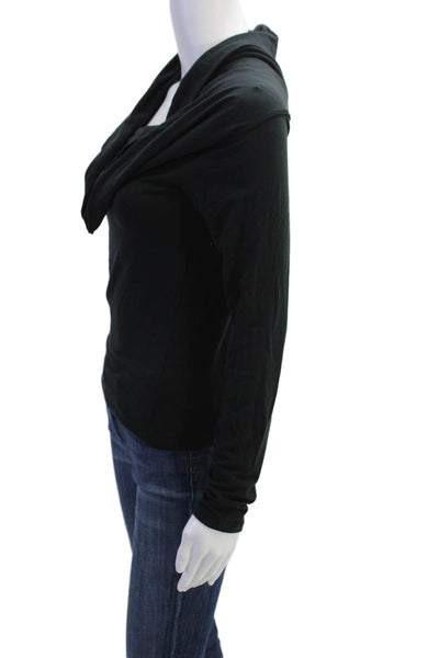 Babaton Womens Stretch Off The Shoulder Long Sleeve Blouse Black Size M