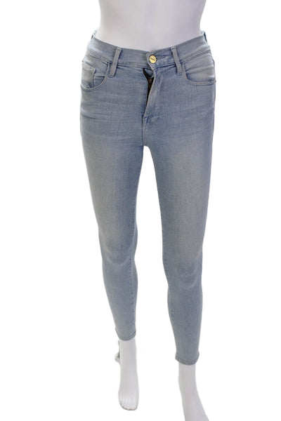 Frame Denim Womens Cotton Ali High Rise Cigarette Denim Jeans Blue Size 23